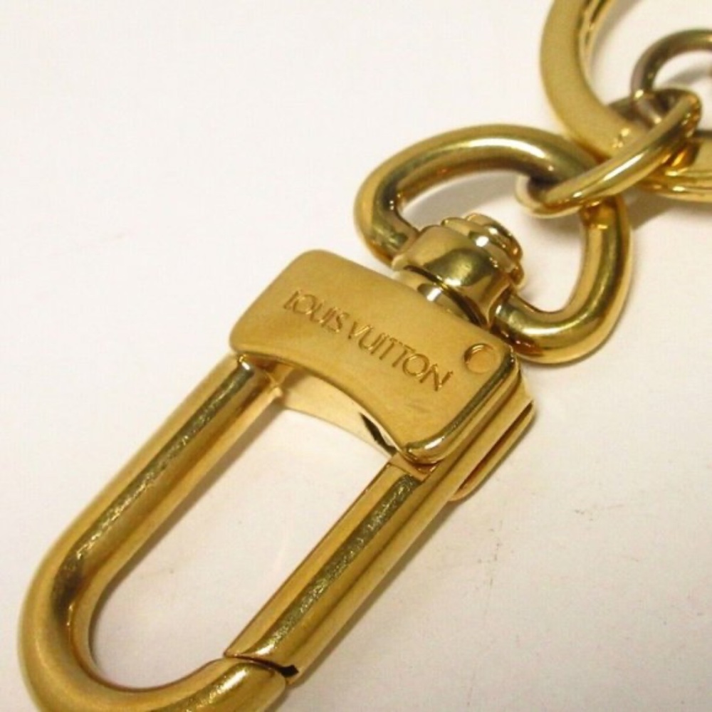 100% Authentic LOUIS VUITTON Porte Cles Spring Street Gold Pink Keycharm - Picture 3 of 4